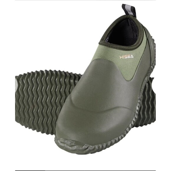 HISEA Unisex Garden Shoes Waterproof Anti-Slip Ankle Farm Yard Rubber Rain Boot main image 5